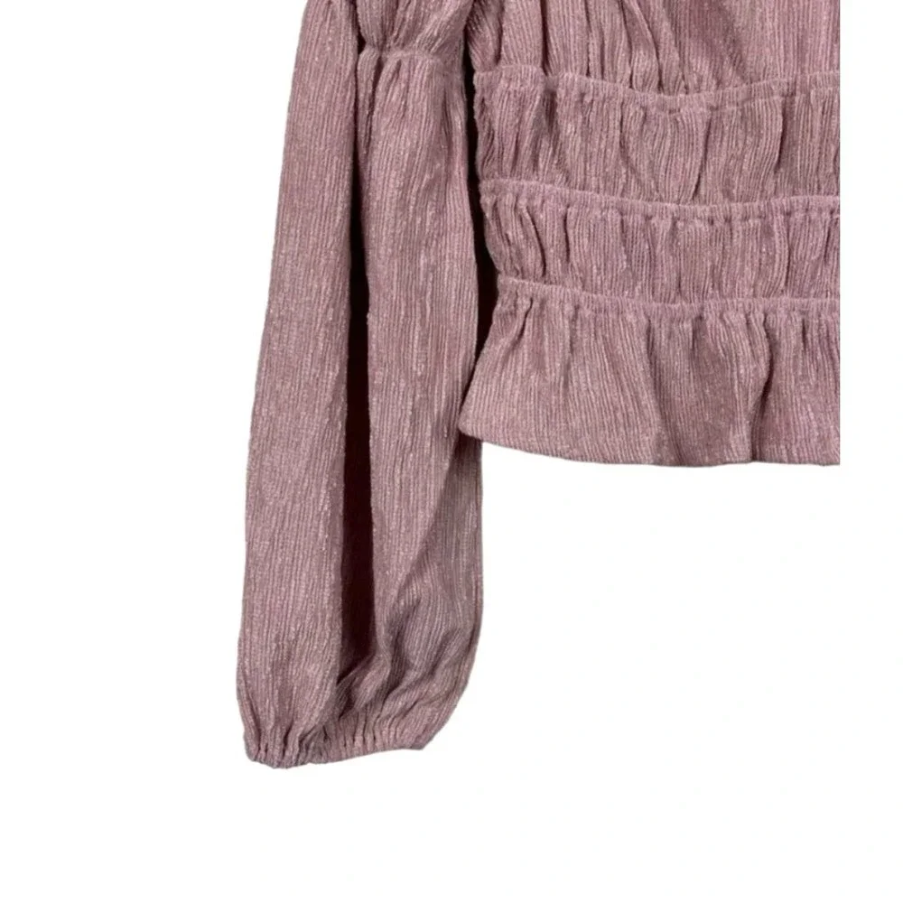 NWT Revolve x ASTR the Label Cinched Milkmaid Coquette Fairy Top Pink Small